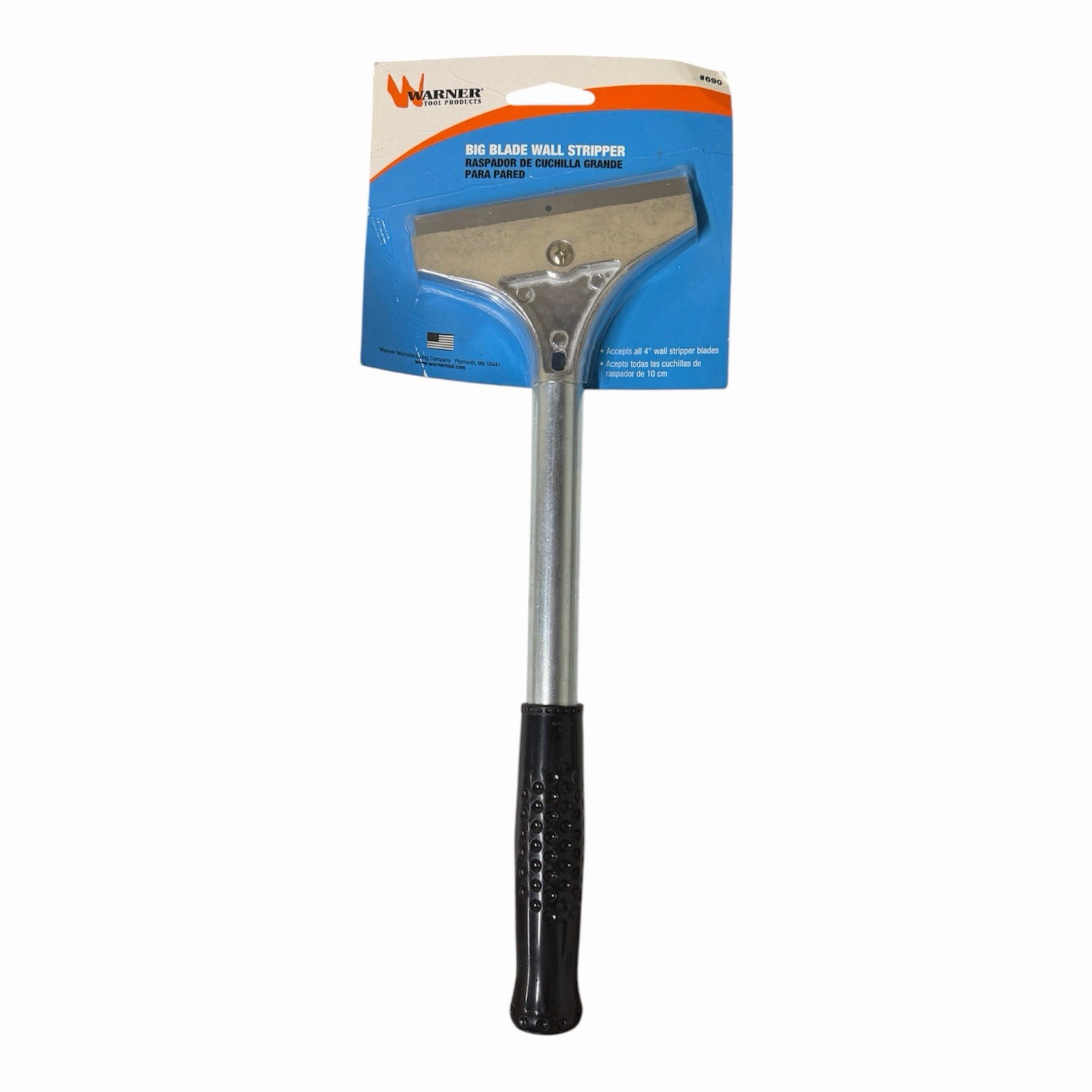 Warner 6900 Big Blade Wall Stripper Wallpaper Scraper 4in Steel Black/Silver