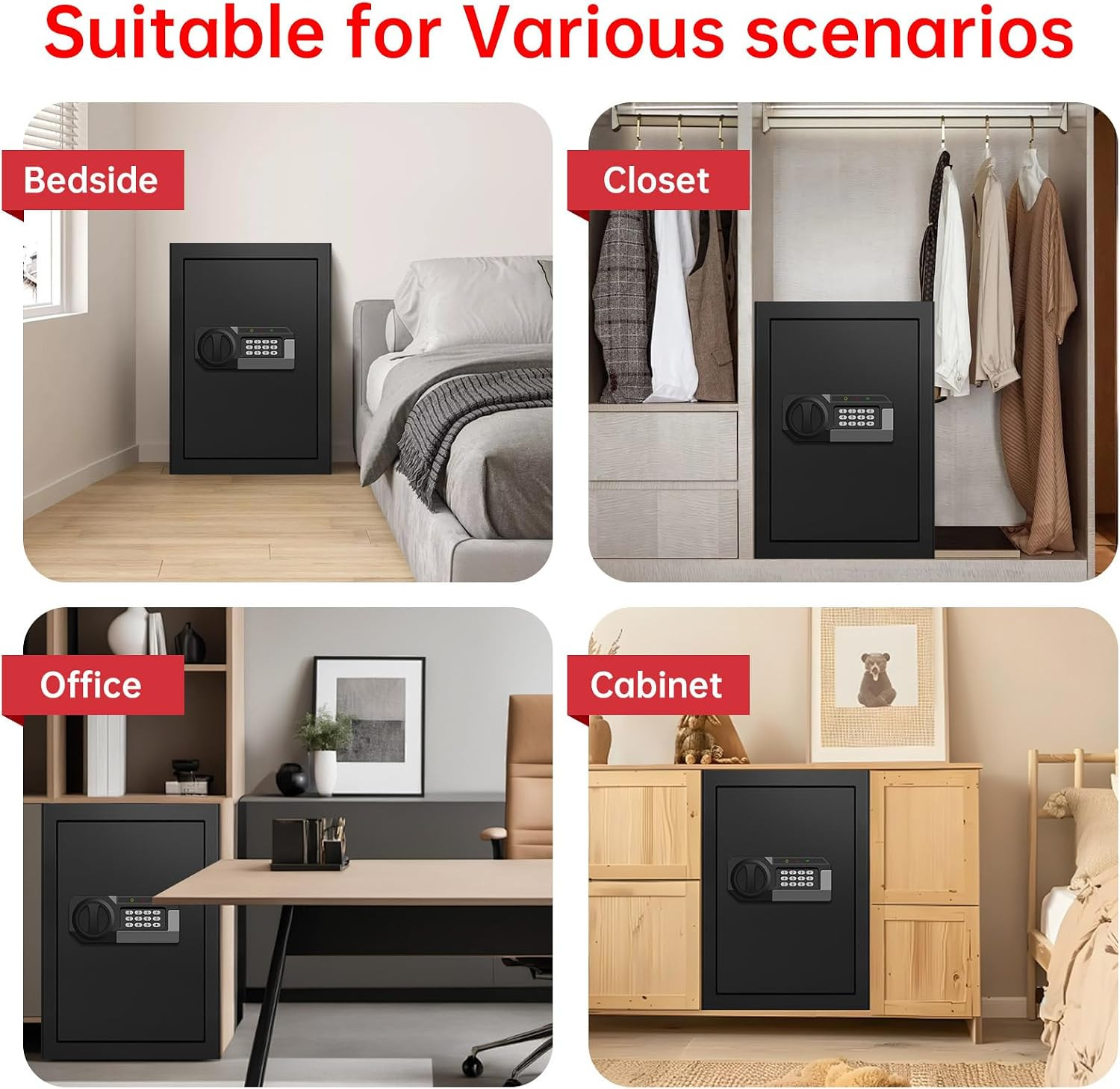 5.1 Cuft Fireproof Waterproof Safe with Electronic Keypad