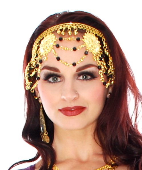 Headpiece 1920s style Gypsy headpiece Fortuneteller headpiece