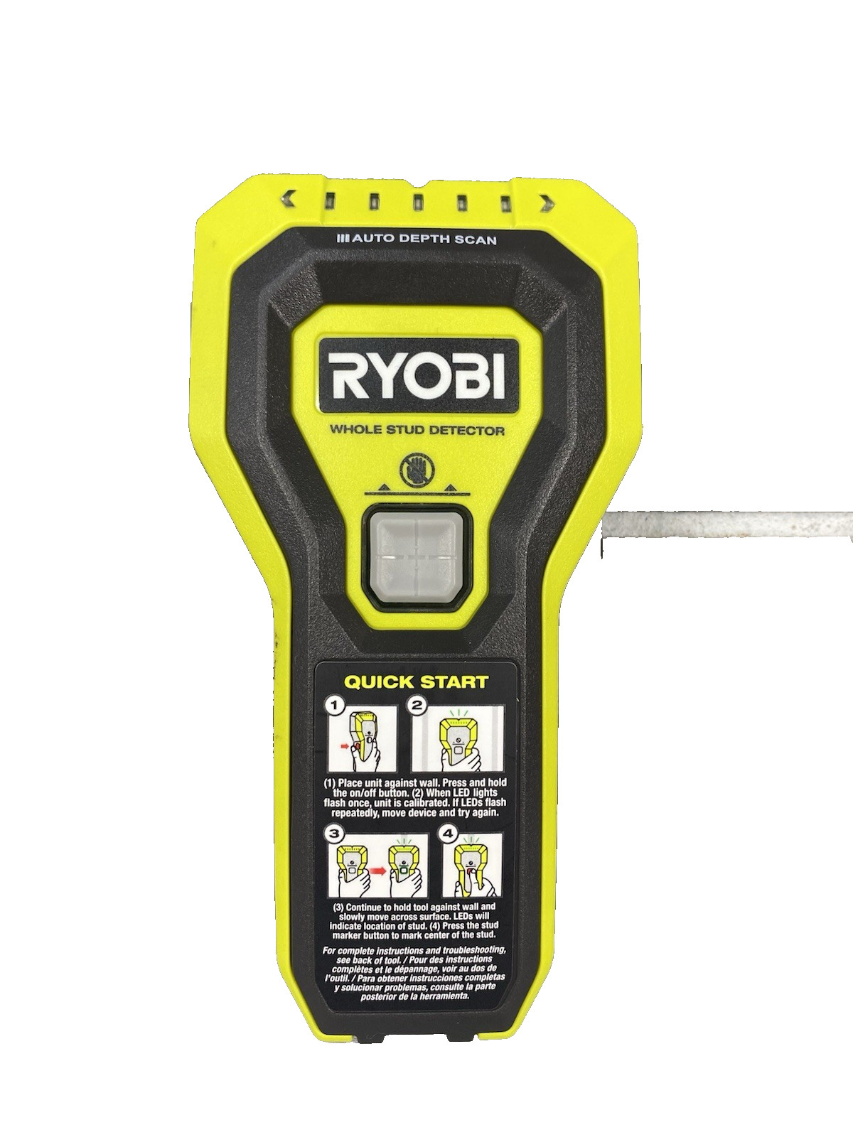 Ryobi Whole Stud Detector ESF5002 - MULTIPLE LED INDICATE THE WIDTH OF THE STUD