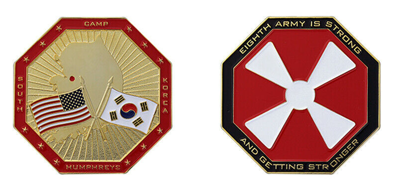 US Army Camp Humphreys 8th Army South Korea Challenge Coin