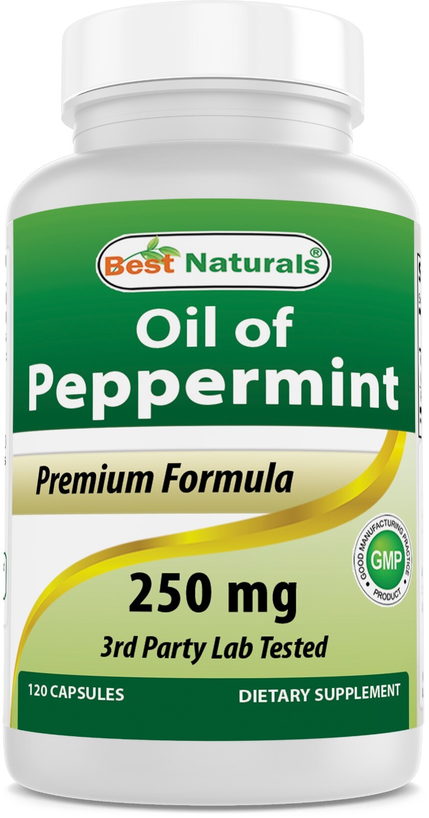 Best Naturals Peppermint Oil Bowel Soothing, 250 mg, 120 Capsules