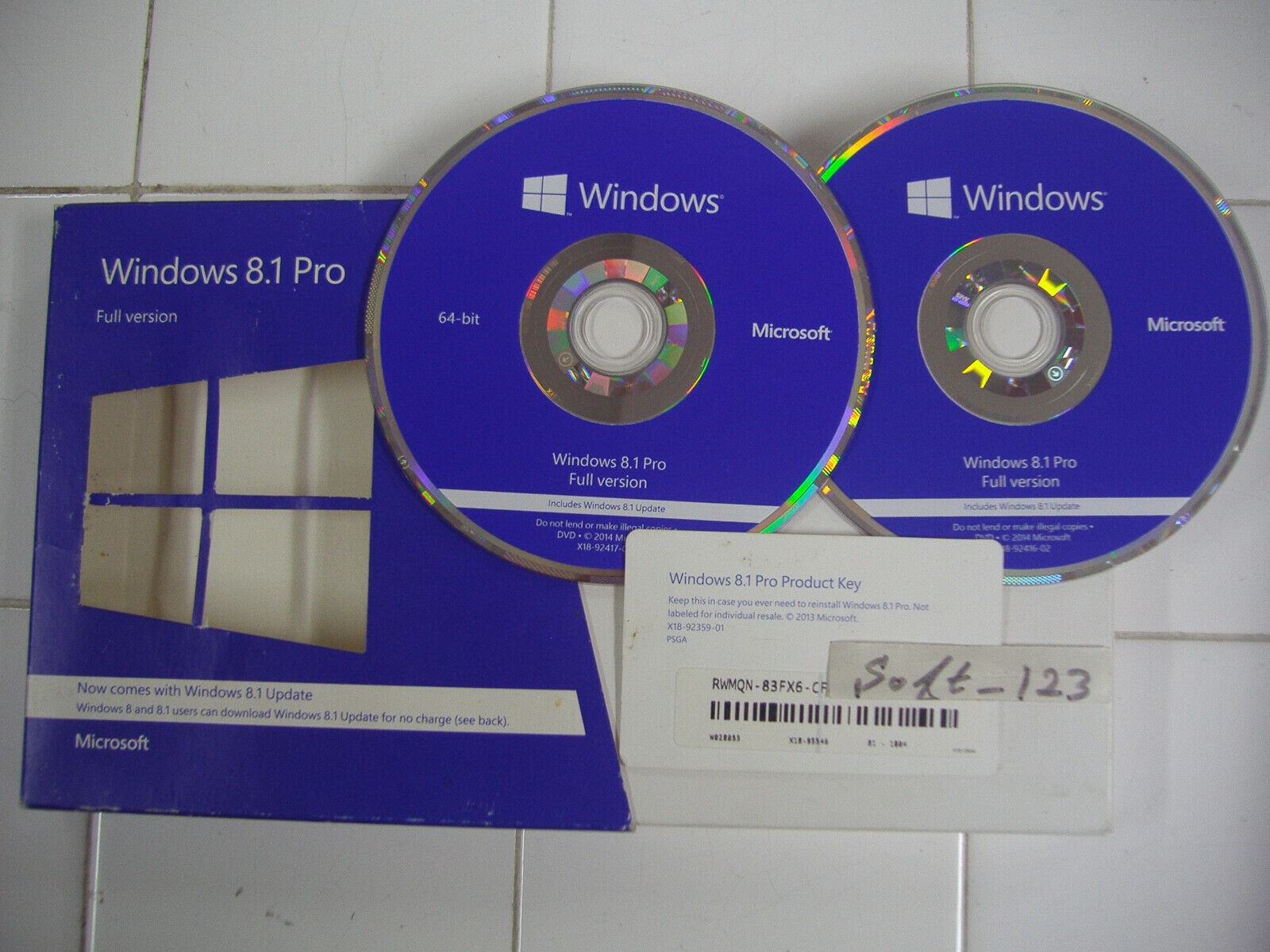 Microsoft Windows 8.1 Pro Full English Version 32 & 64Bit DVD MS =BRAND NEW BOX=