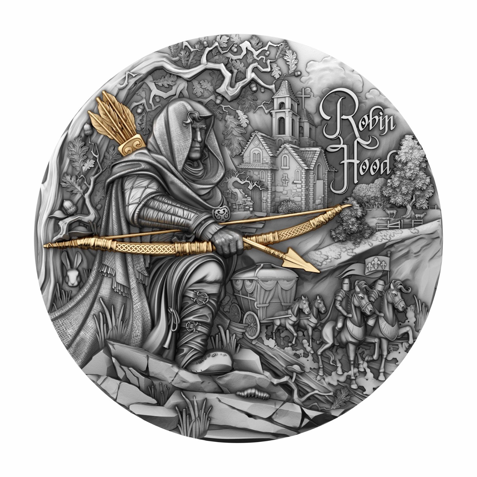ROBIN HOOD 2 Oz Silver Coin 2000 FRANC Cameroun 2024 Ag999