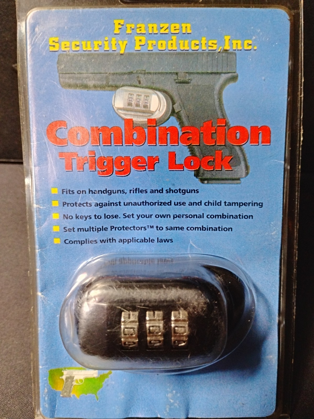 Franzen Security Combination Trigger Lock for Handgun, Rifle, Shotgun