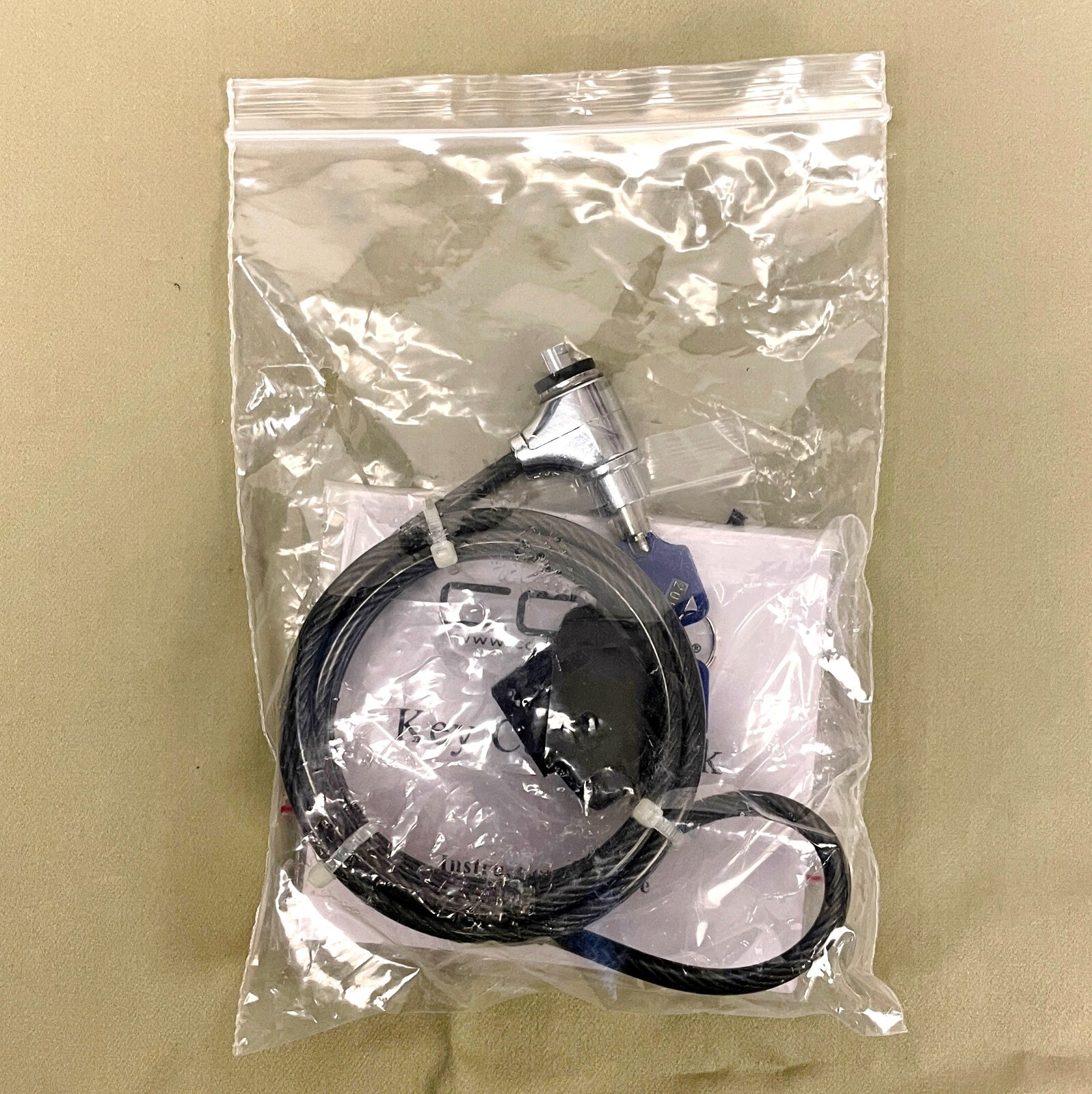 Laptop Key Cable CODI Security Lock Kit 6.5ft 4mm Galvanized Steel