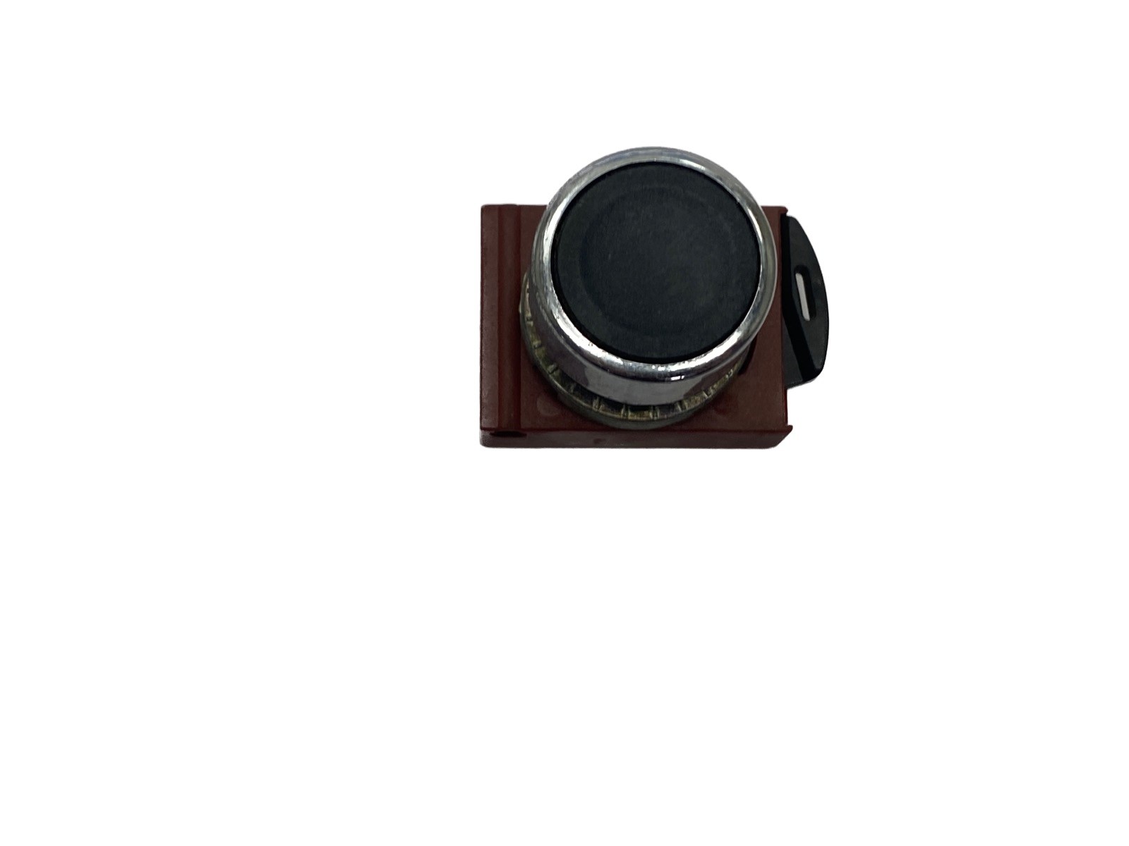 NOS General Electric 22mm Flush Chrome Black Pushbutton Operator P9CPNNG