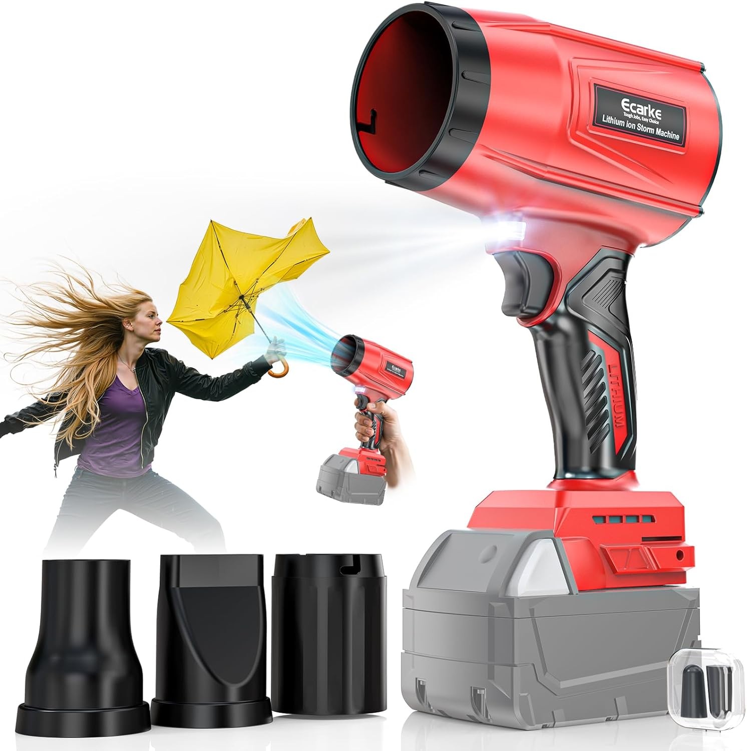 800,000 RPM Leaf Blower Compatible with Milwaukee 18V: Ecarke Cor