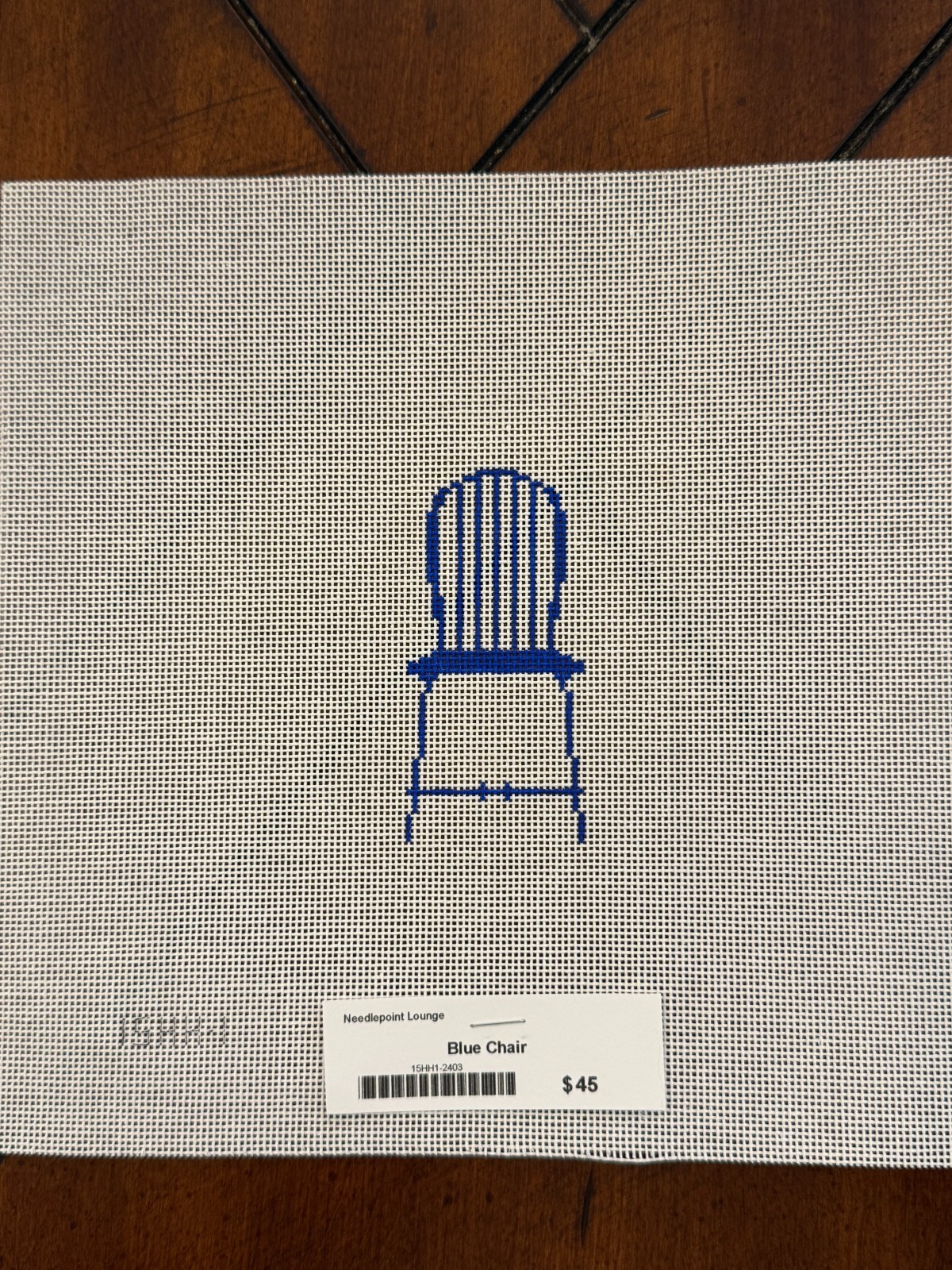 Blue Chair (15HH-1) by Plum Stitchery Needlepoint Canvas