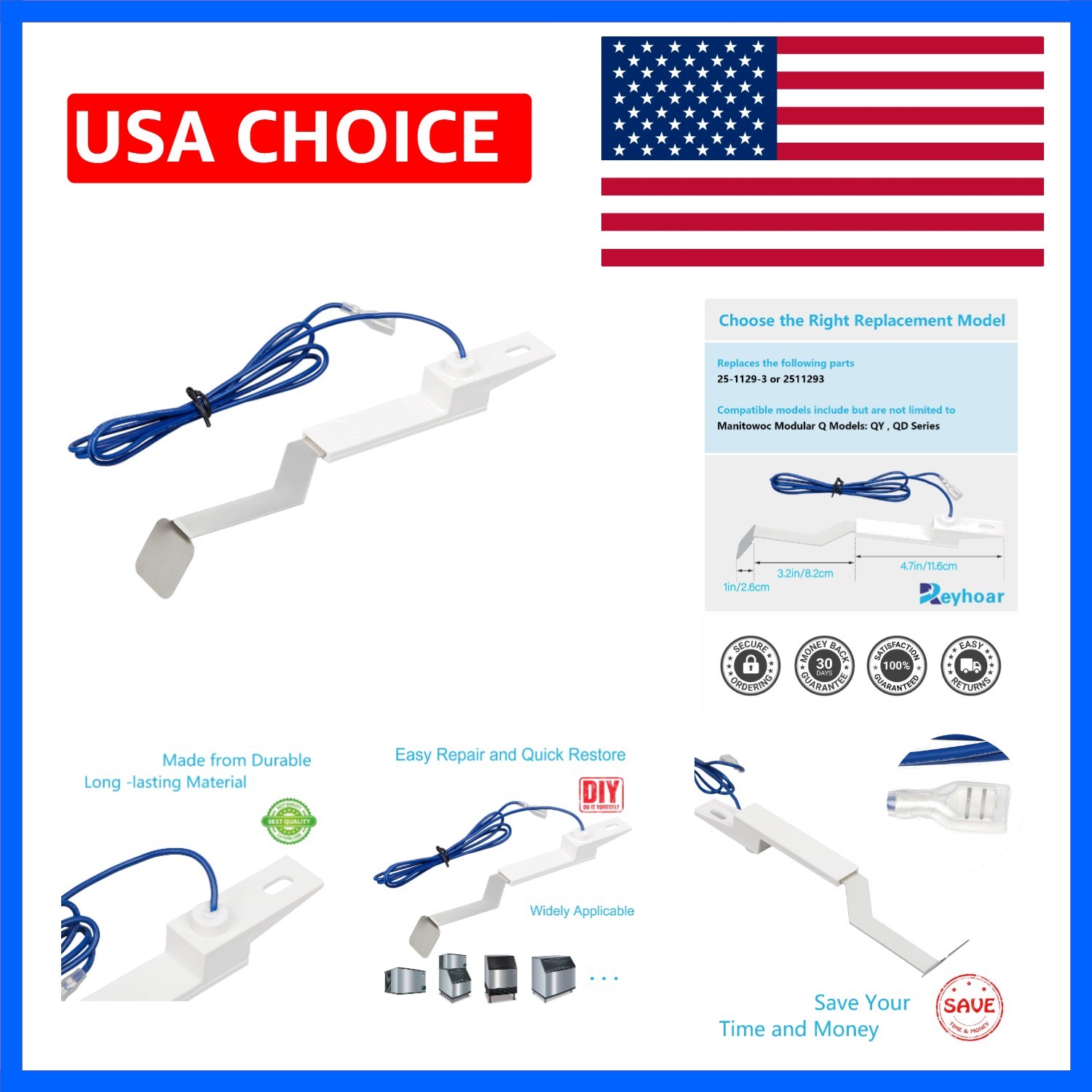 2511293 Water Level Sensor Probe Replacement Part for Manitowoc Ice Machines ...