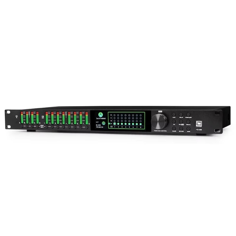 4 in 8 Out Speaker Audio Processor Professional Audio System Frequency Division
