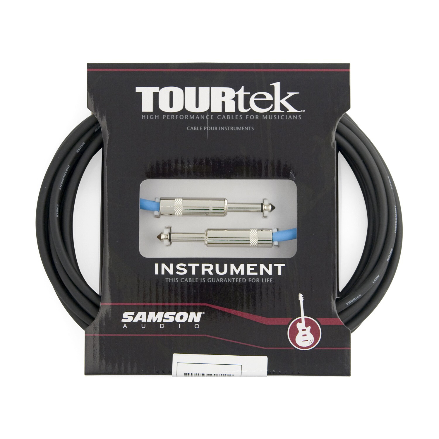 Tourtek TI15 1/4" Instrument Cable, 15ft, Straight-Straight Connectors