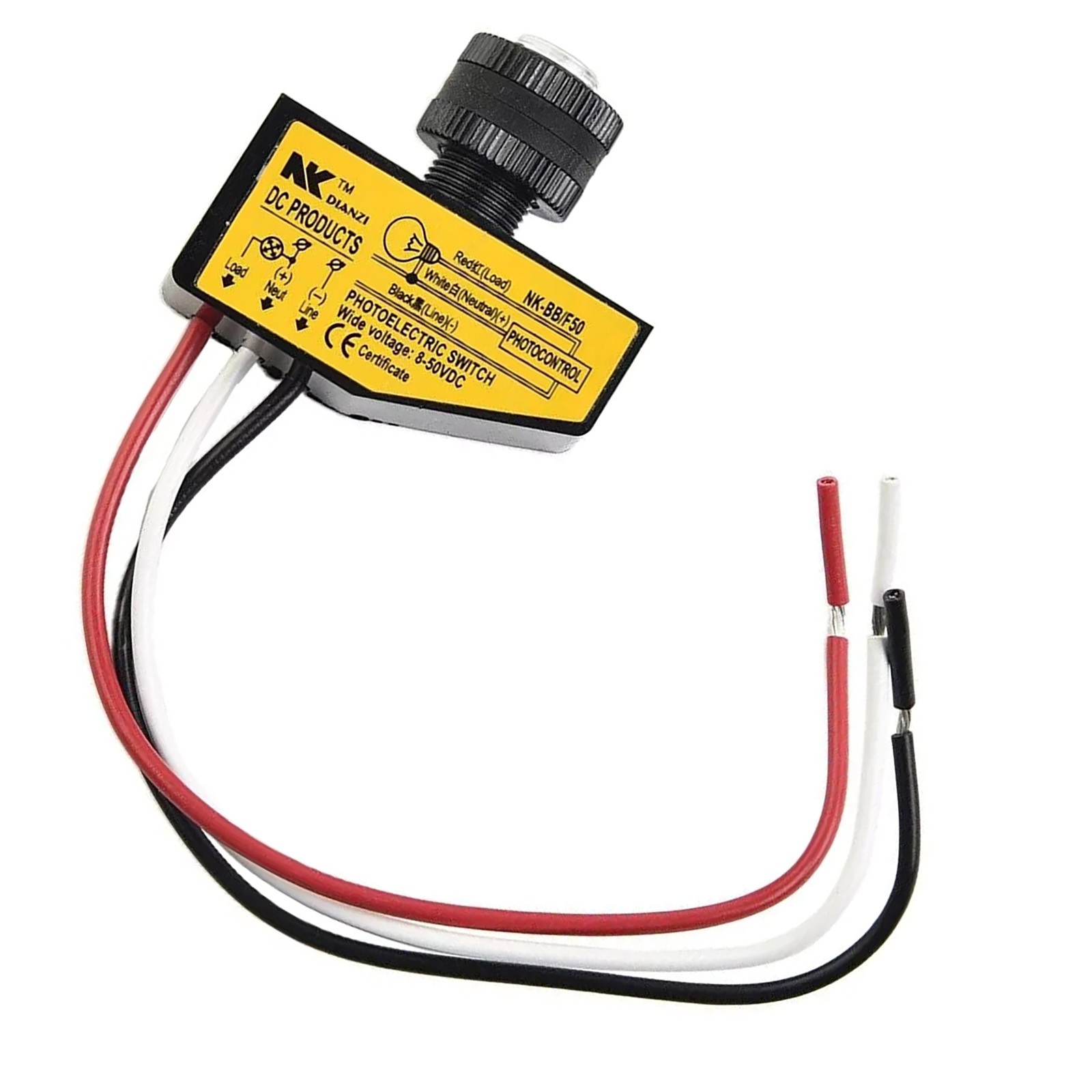 Automatic Light Sensor Control Switch DC 8V-50V Photocell Light Switch Replace