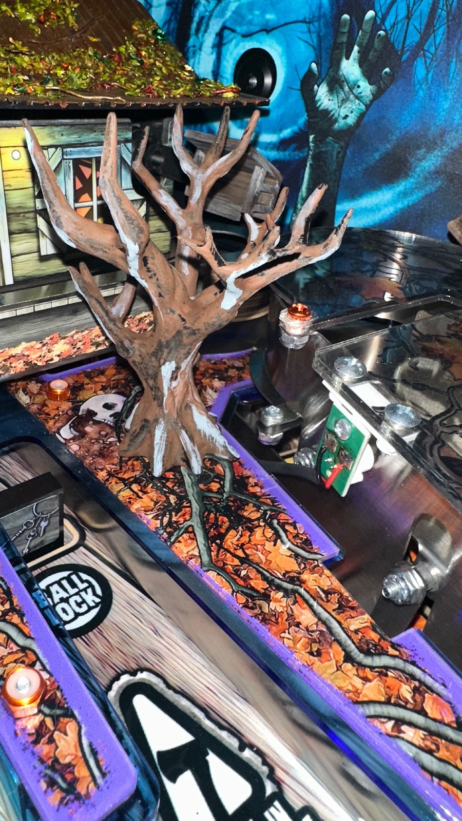Evil Dead Pinball Mod Evil Tree Mod -4 inch trees (Set of 2 ) - Hand painted.