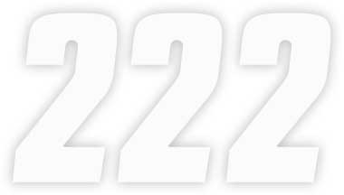 Factory Effex Factory Number 7in. - No.2 - White - 08-90092