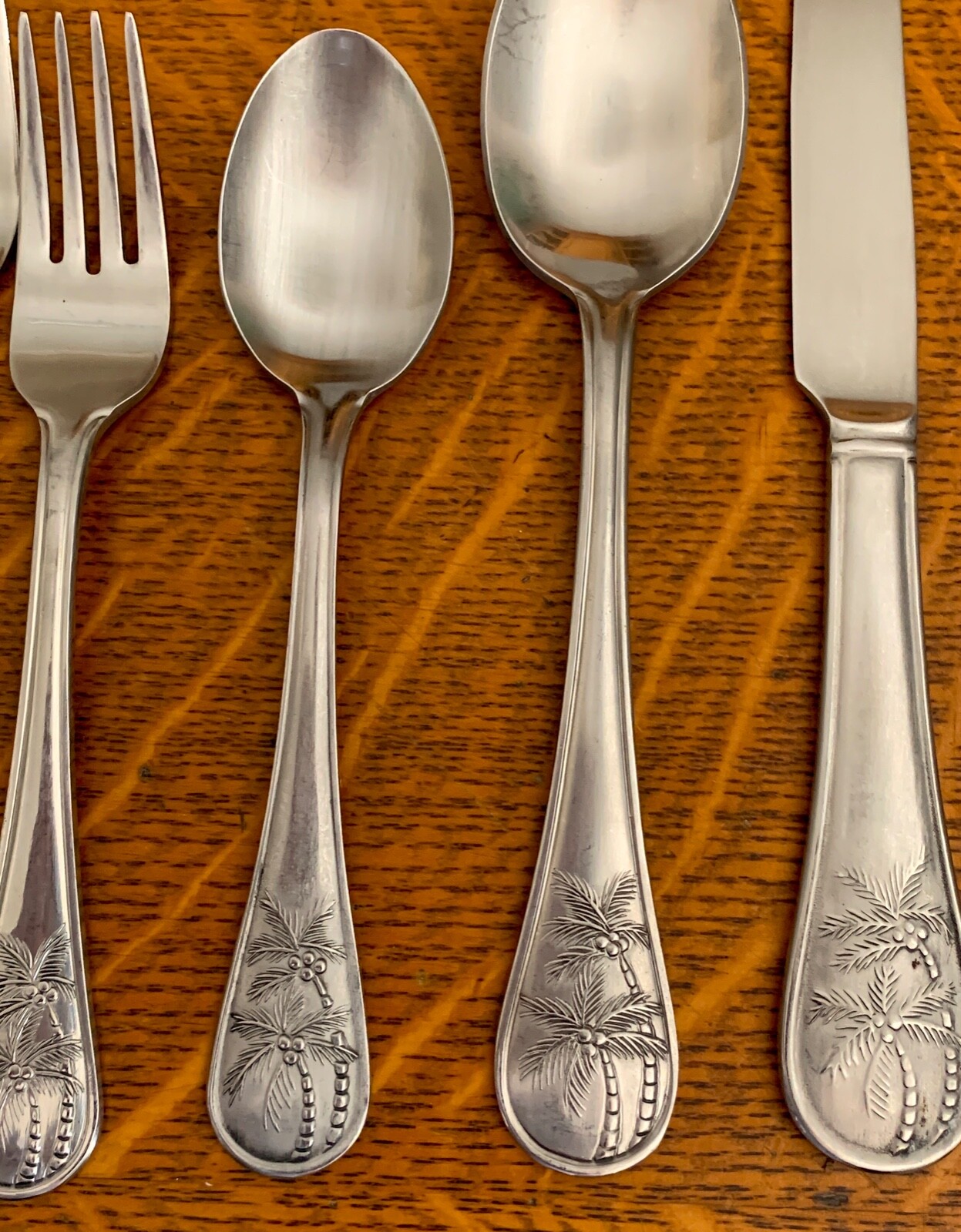 Cambridge COCONUT *PALM TREE* FLATWARE SILVERWARE - TROPICAL HAWAIIAN
