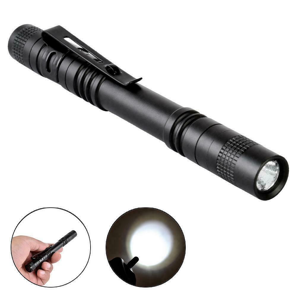 2PCS Mini Small Torch Super Bright LED Flashlight Penlight with Clip Pocket