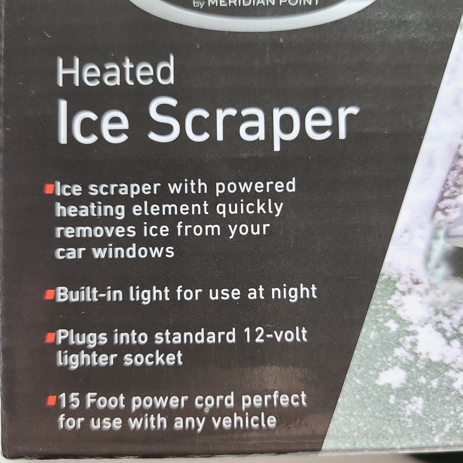 Heated 10" Ice Scraper with Built-In LED Light by Meridian Point.