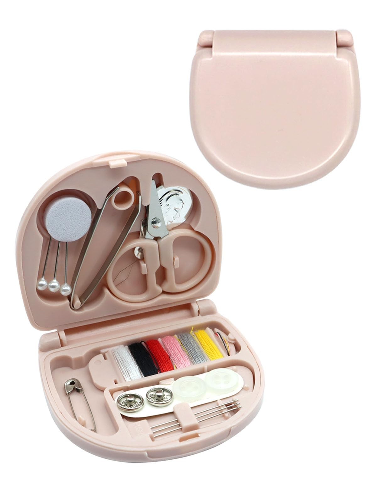 keepsweat Mini Sewing Kit,Small Travel Size Emergency Pocket Kit Pink