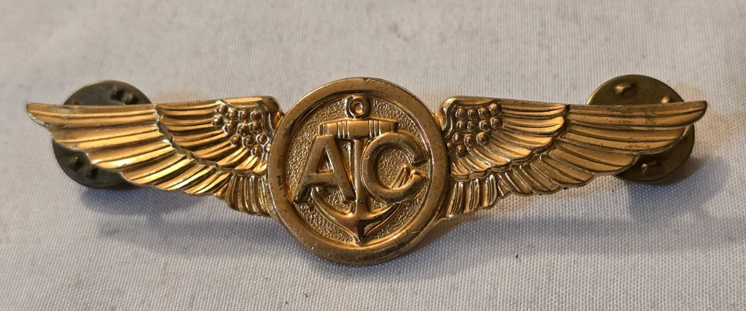 1980's US Navy Naval Air Crew NAC Wings Badge / Aircrew Warfare Specialist NAWS