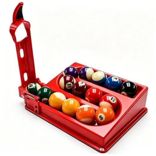 Billiards Training Rack Pro, Portable Billiards & Snooker Training Rack, red