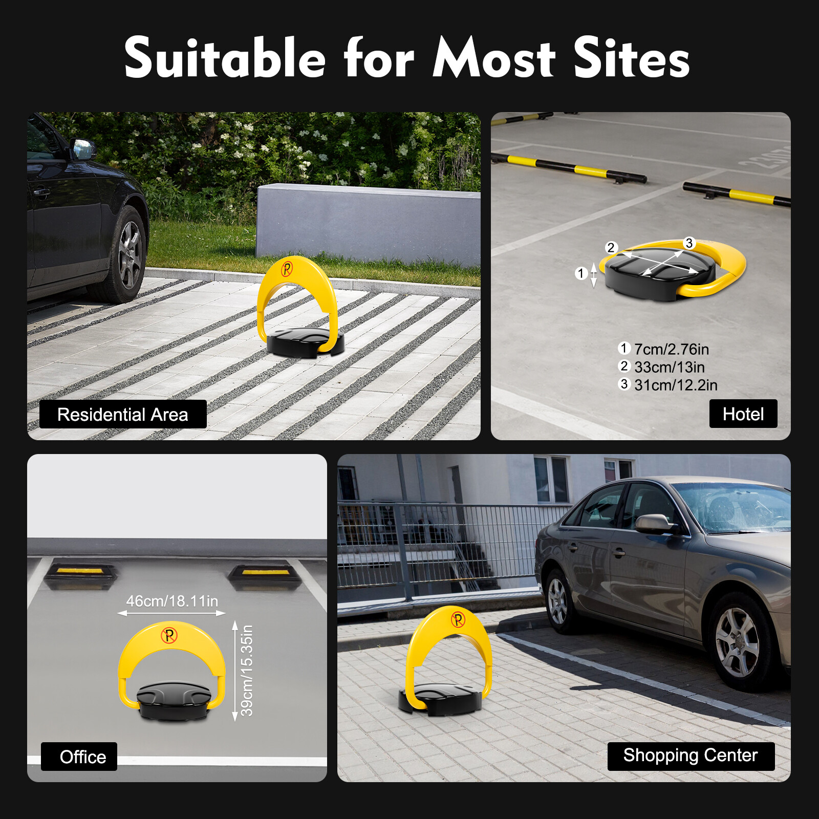 Car Parking Lock Barrier Remote Control Automatic Parking Spot Lock Waterproof