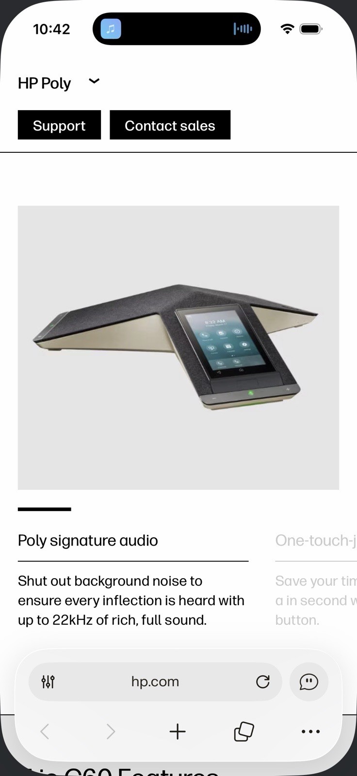 Poly Trio C60 Audio Conferencing Speakerphone Conference Phone Touchscreen