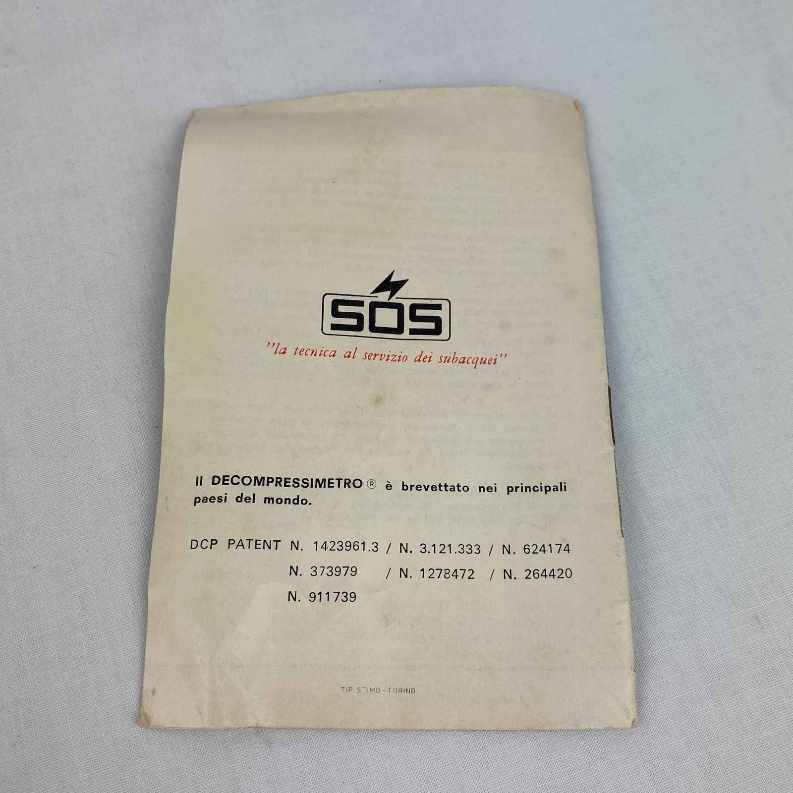 Vintage SOS Atomic Decompression Meter Scuba G34
