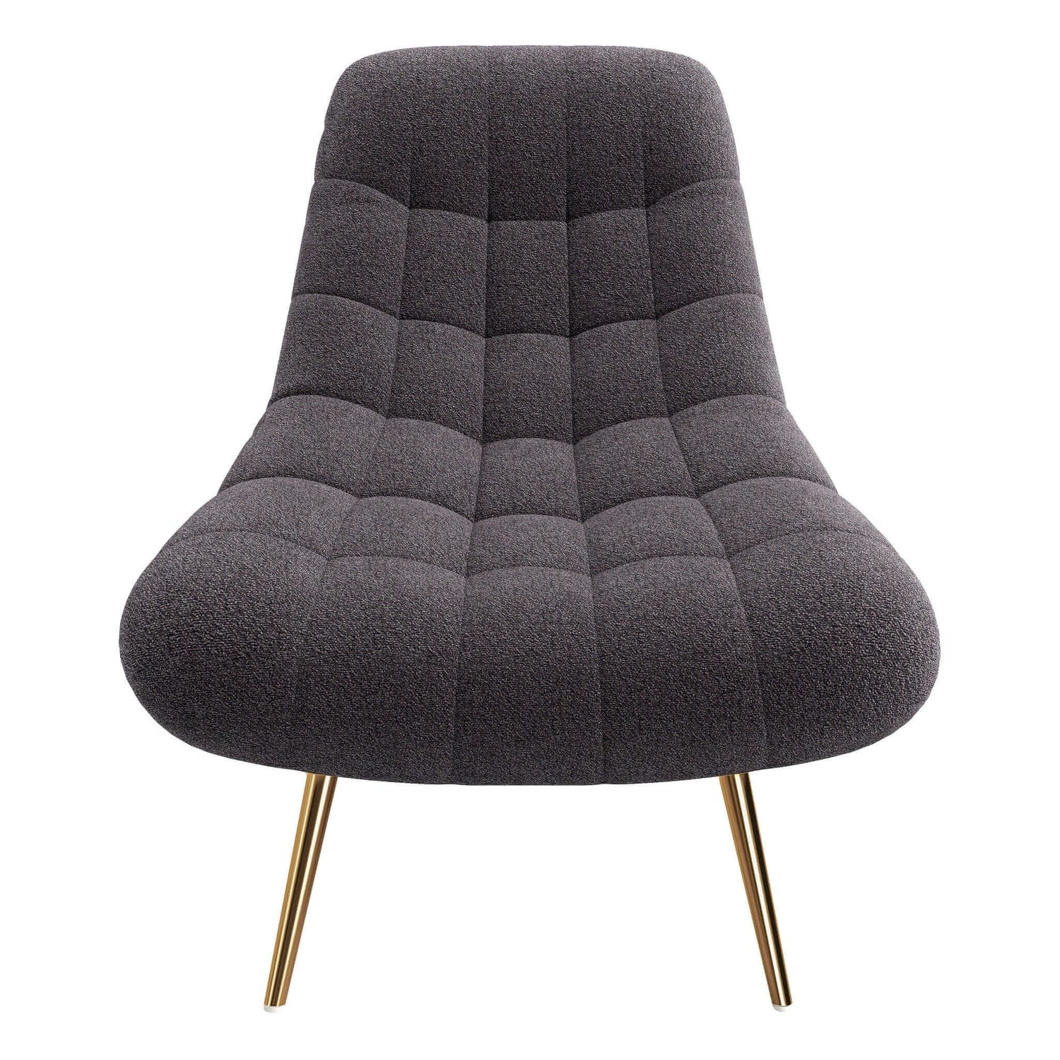 French Boucle Lounge Chair, Upholstered Wingback Accent Chair for Living Room