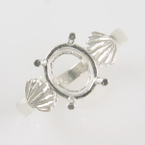 PRE-NOTCHED 9X7 OVAL SOLITAIRE RING .925 STERLING SILVER CR5348SS