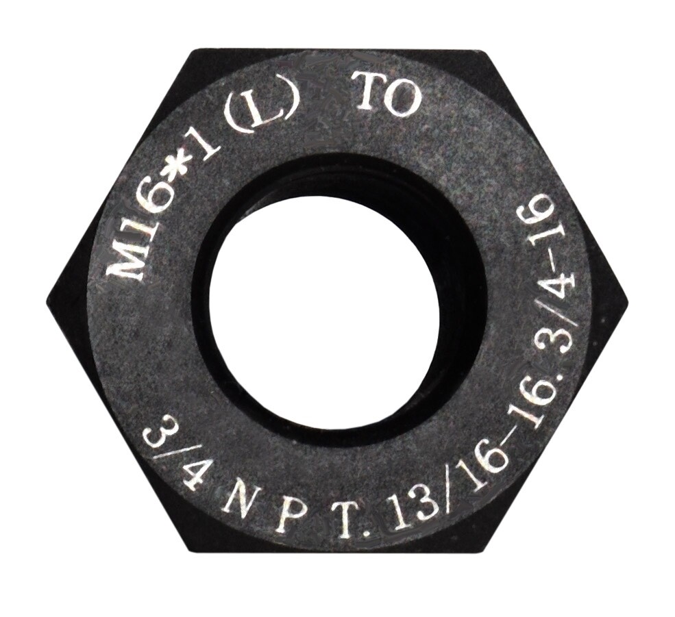 Steel Muzzle Thread Adapter Convert M16*1 (L) to 3/4 NPT 13/16-16 3/4-16