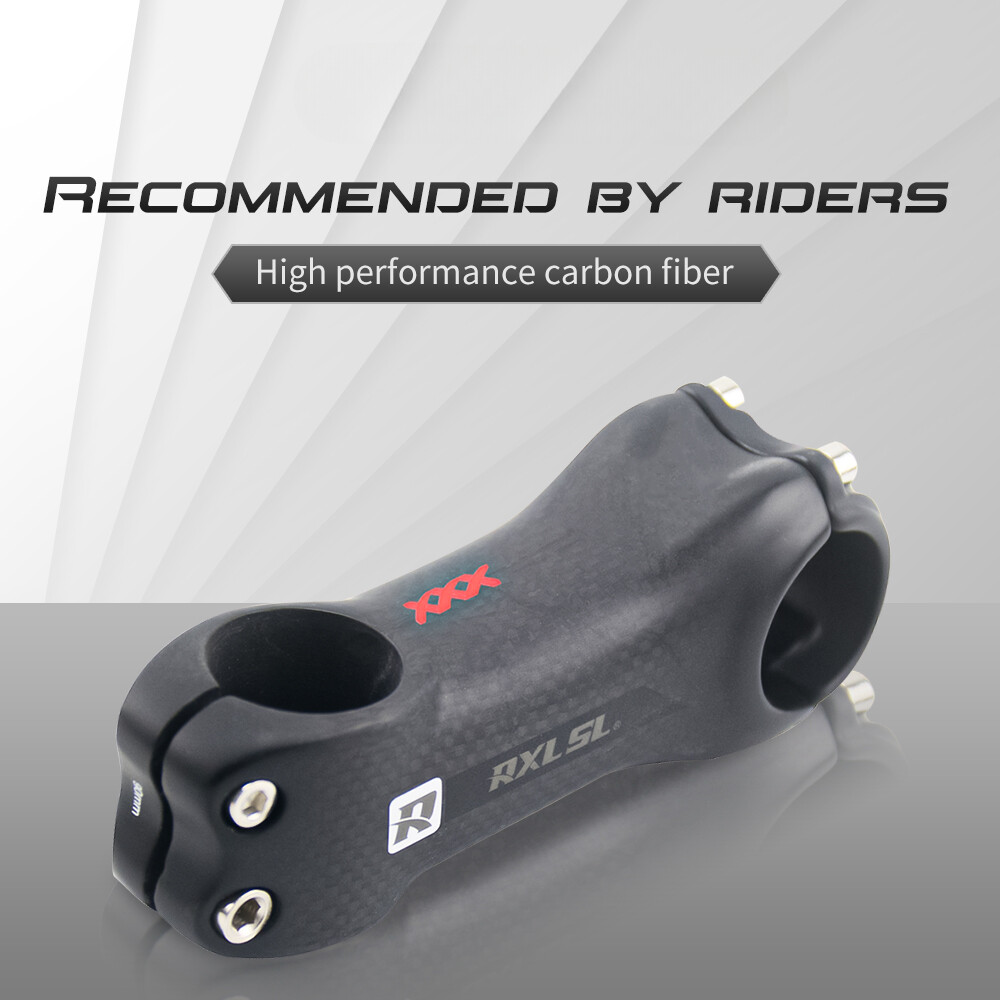 Road Mountain Bike Carbon Fiber Stems 6/17 Degree 70-130mm Handlebar Stems