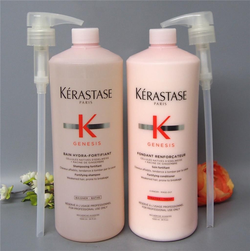 W PUMPS Kerastase Genesis Bain HYDRA & Fondant Renforcateur 1000ml / 34oz