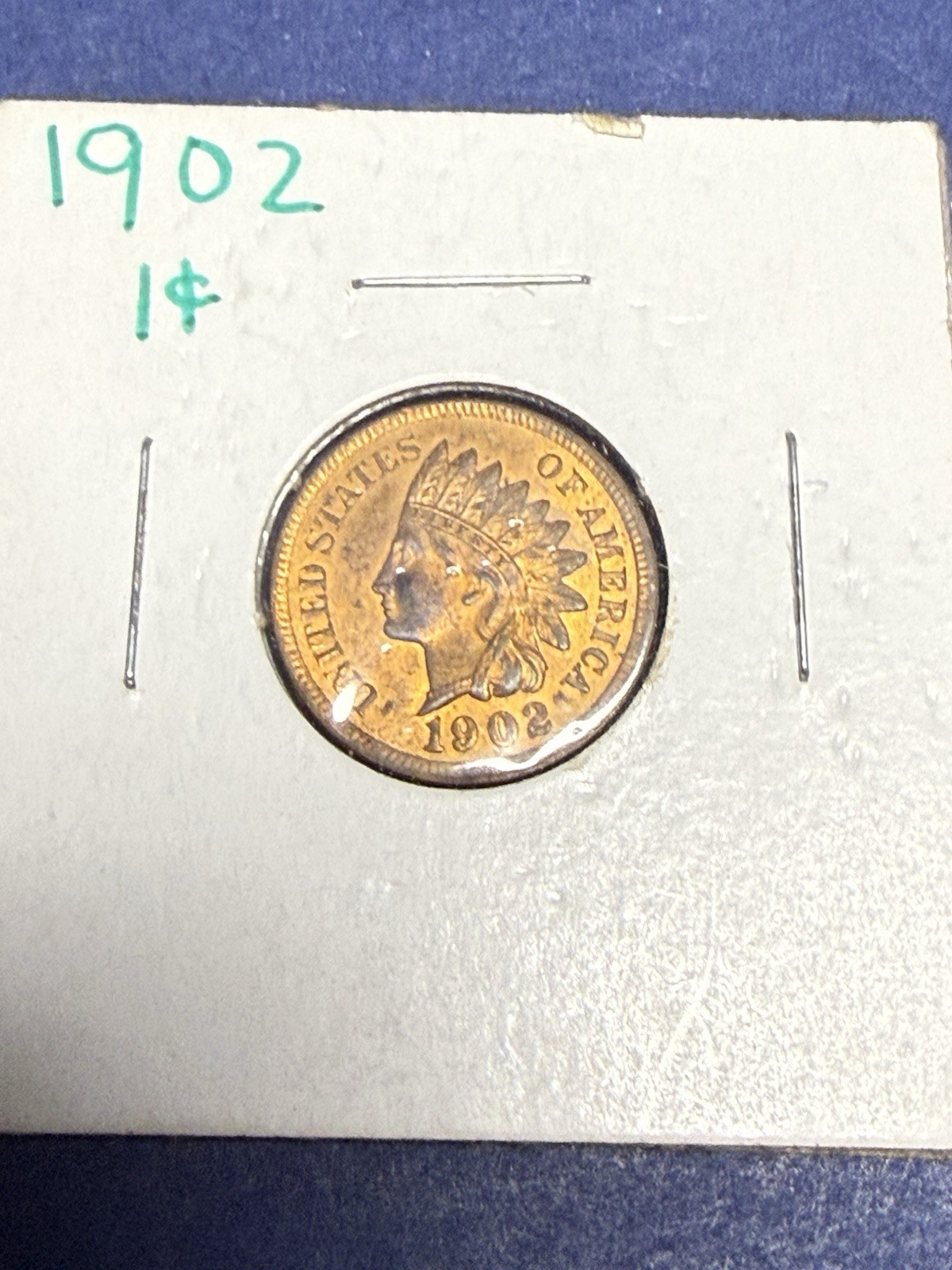 1902 Indian Head Cent Penny UNC Really Nice Example