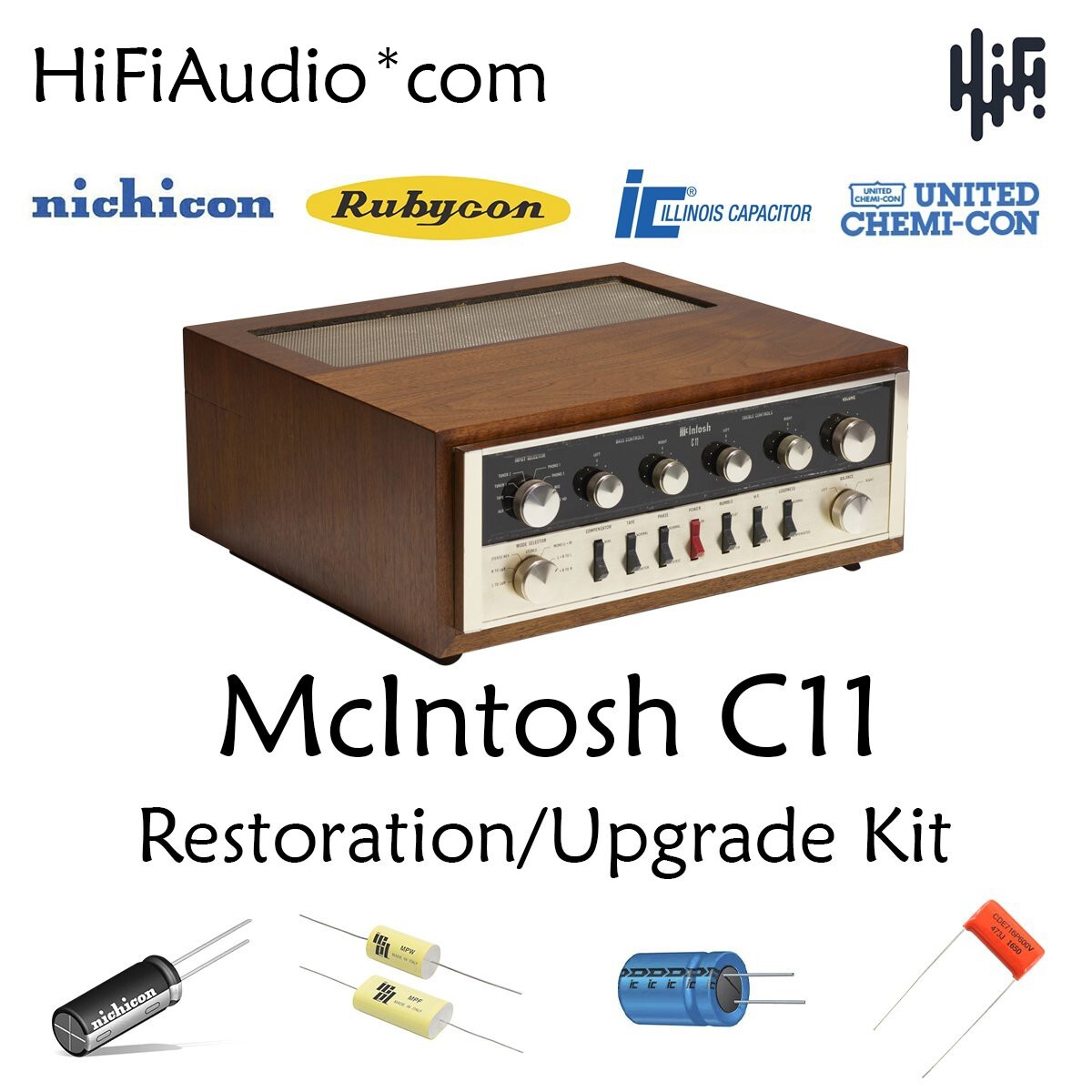 McIntosh C11 preamp tube restoration recap repair upgrade rebuild kit capacitor