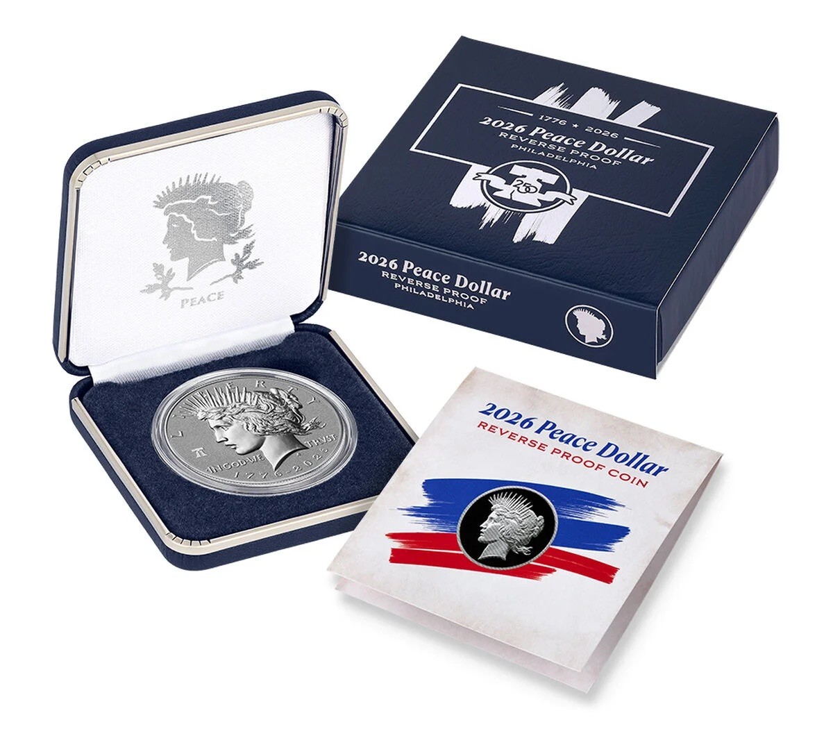 2026-P Peace Silver Dollar Reverse Proof US Coin.