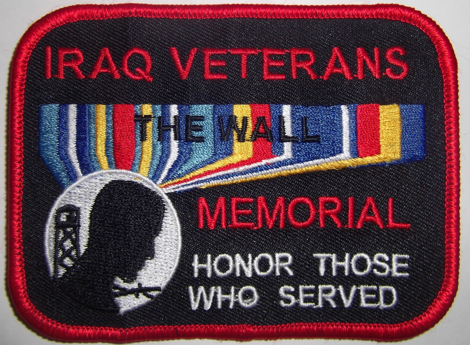 IRAQ VETERANS MEMORIAL BIKER PATCH - THE WALL - HONOR THOSE WHO SERVED