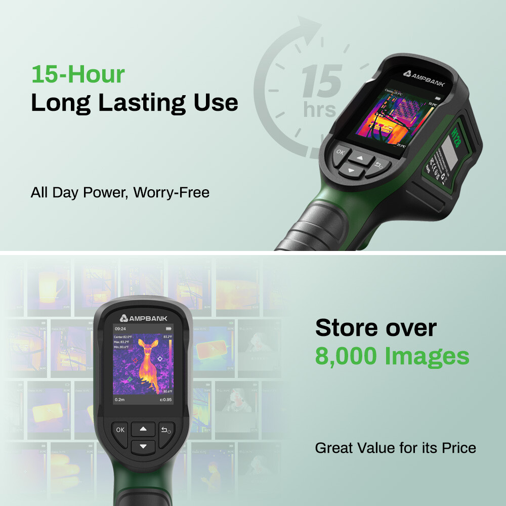 AMPBANK H128 Infrared Thermal Imaging Camera 240x240 IR Resolution for HVAC