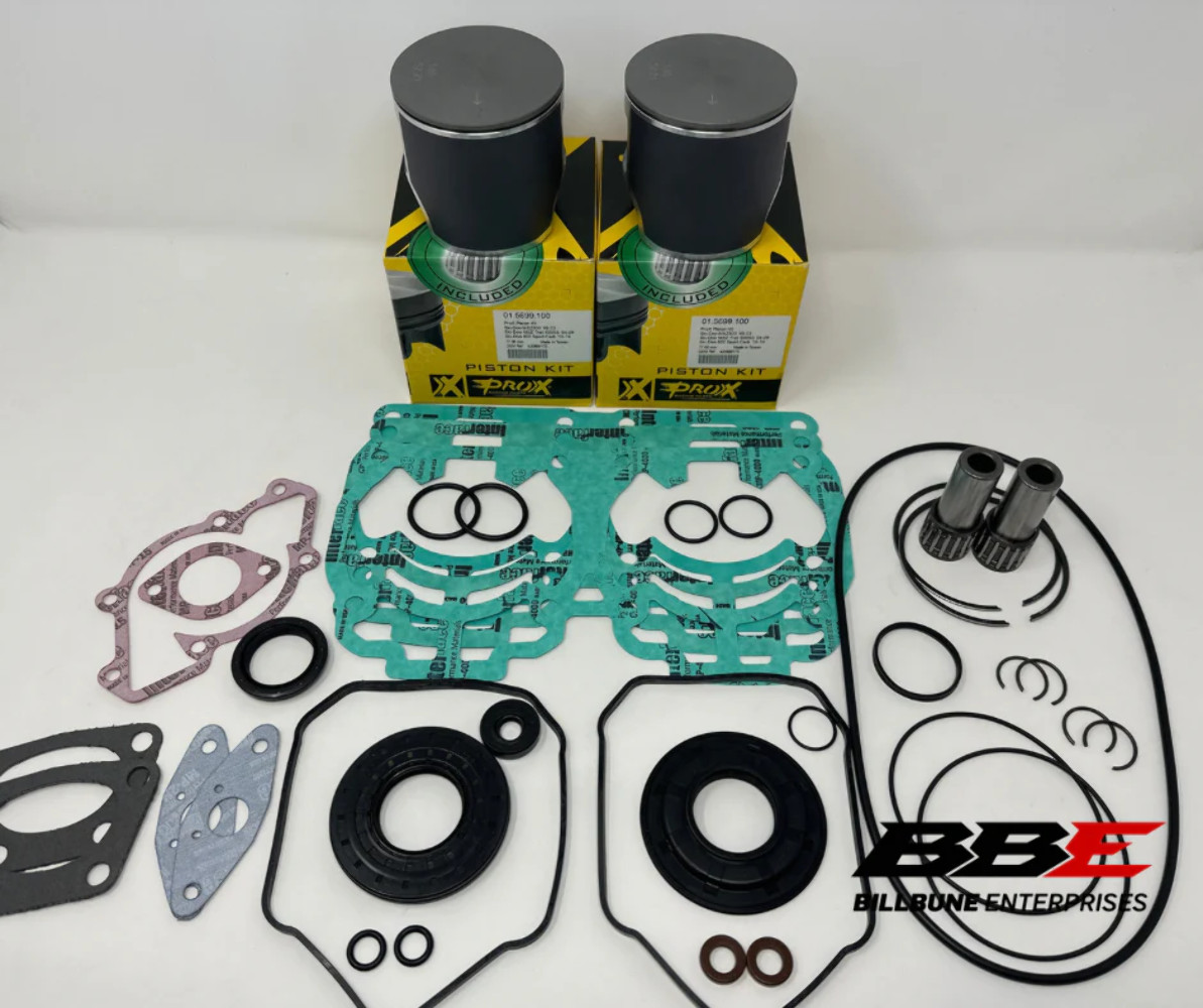 ‘99-‘02 Ski-Doo MXZ 600 Rebuild Kit 1mm O/S 77mm Pistons, Gaskets, Seals 500 SS