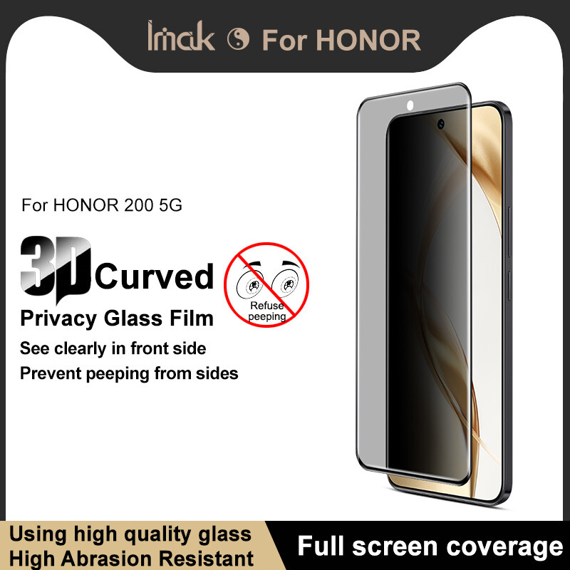 IMAK Privacy Tempered Glass Full Coverage Screen Protector For HONOR 200 /Pro 5G