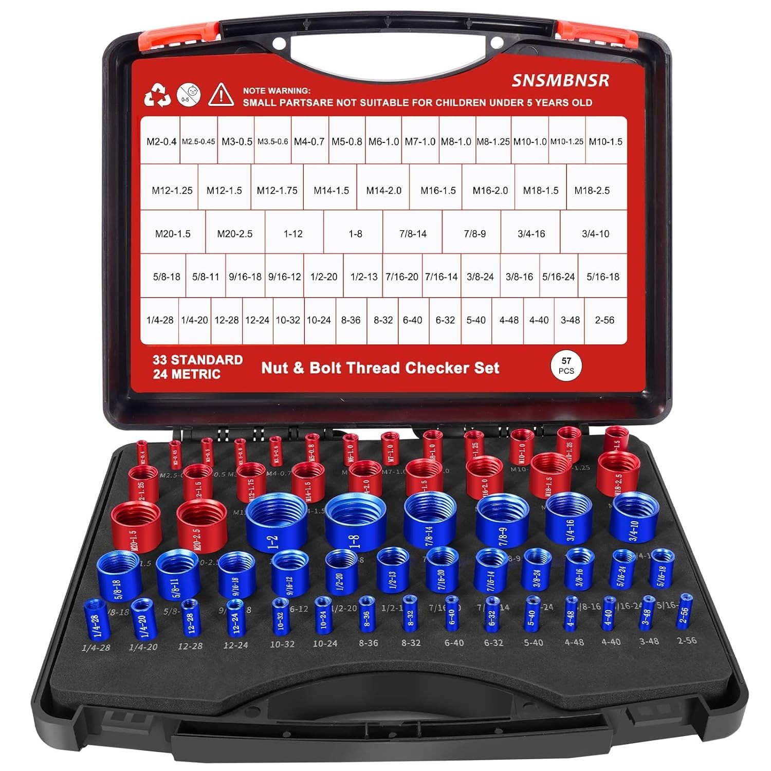 Nut Bolt Thread Checker Nut Bolt Size Finder Identifier Thread Gauge SAE Metric