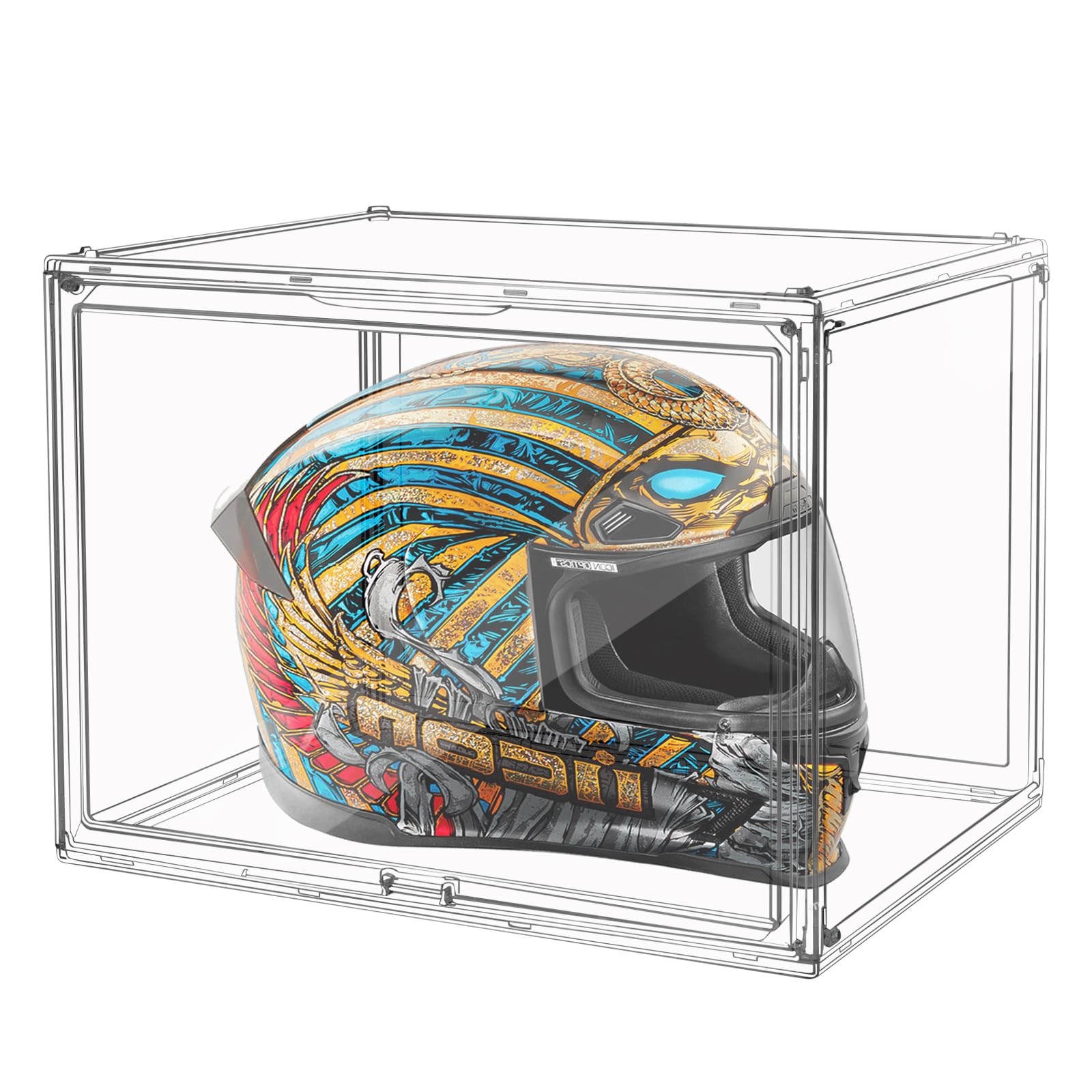 Extra Large 17.7"X13"X13" Clear Acrylic Organizer Box Display Case, Plastic H...