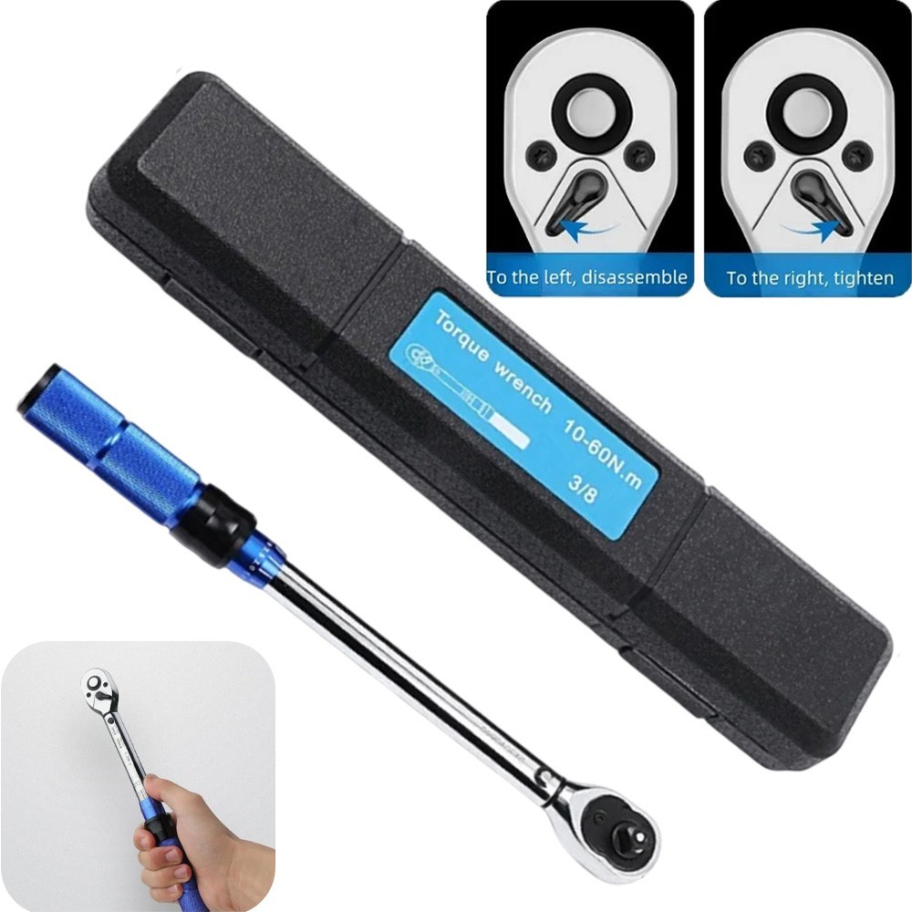 10-60Nm 3/8"Torque Wrench Square Drive Adjustable High Precision Ratchet Spanner