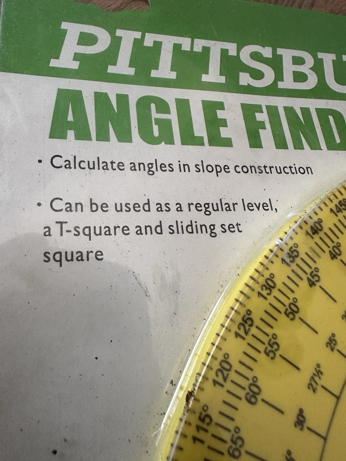 PItsburgh Angle Finder 3 in 1 Protractor Level T-Square Sliding Set Square