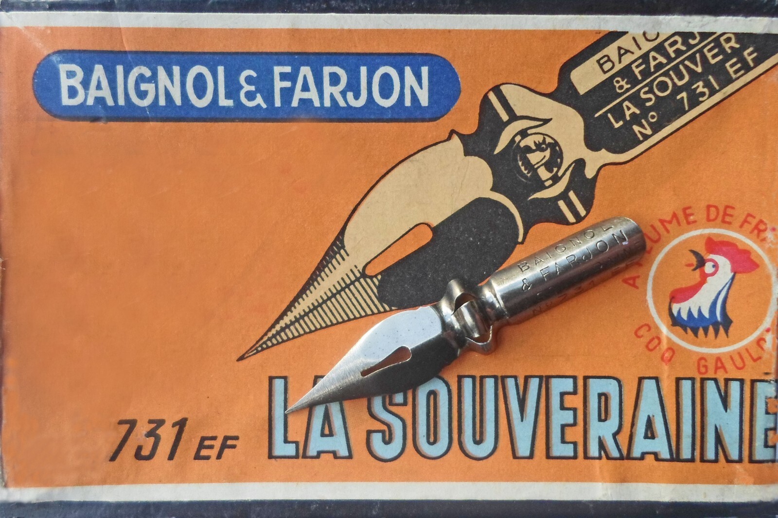 12 vintage Baignol & Farjon No. 731 EF La Souveraine nibs
