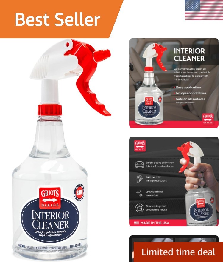 Interior Cleaner Spray for Car Seats, Carpet, Upholstery Fabric, Floor Mat, V...