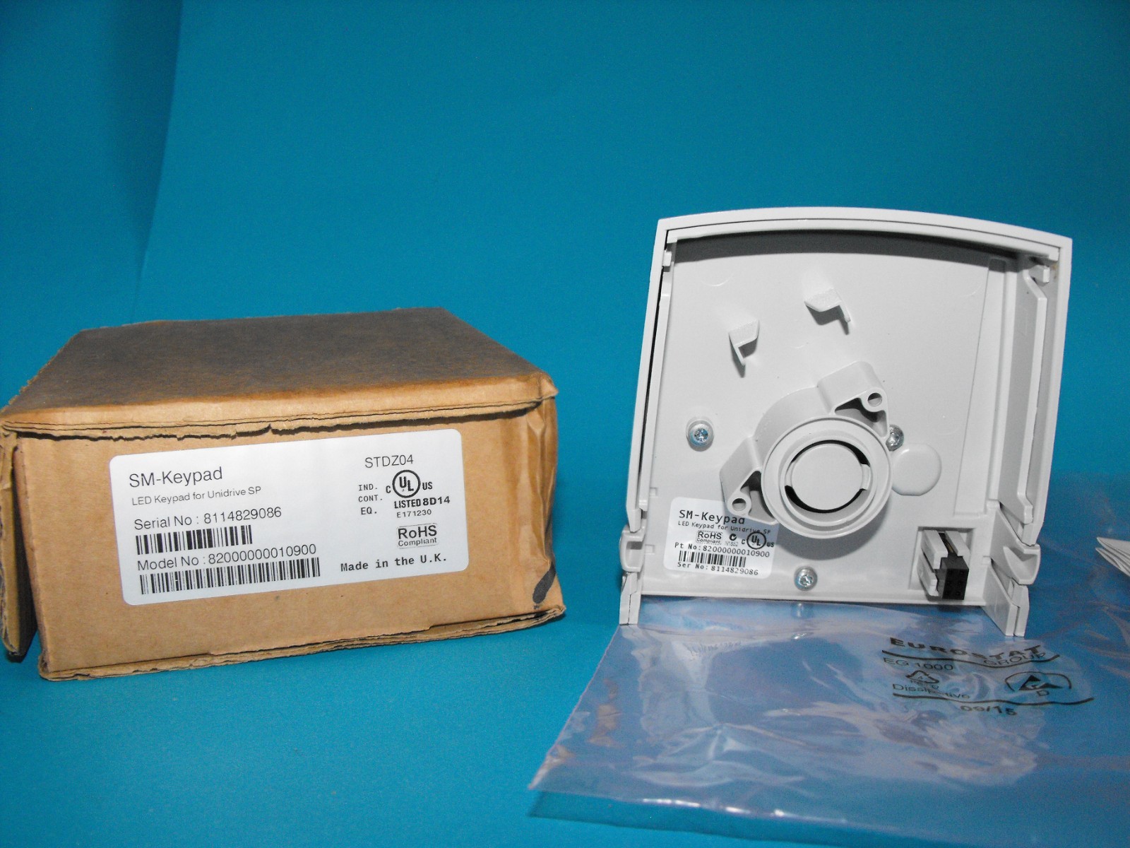 Control Techniques SM-Keypad.KEYPAD FOR UNIDRIVE SP.STDZ04.SER.N.8114829086.NEW