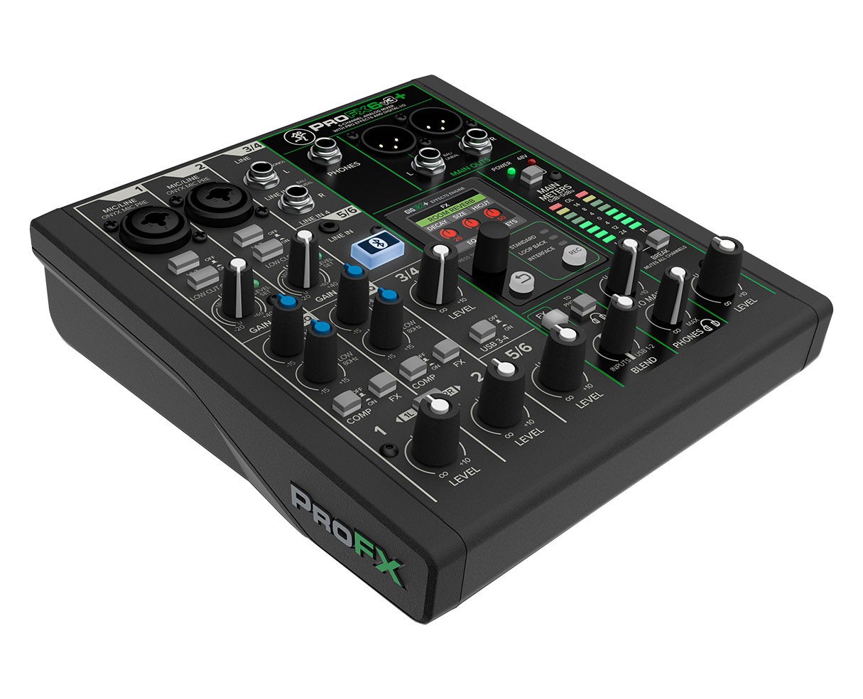 Mackie ProFX6v3+ Plus 6-Chnl Analog Mixer w/USC-C Audio Interface & Bluetooth
