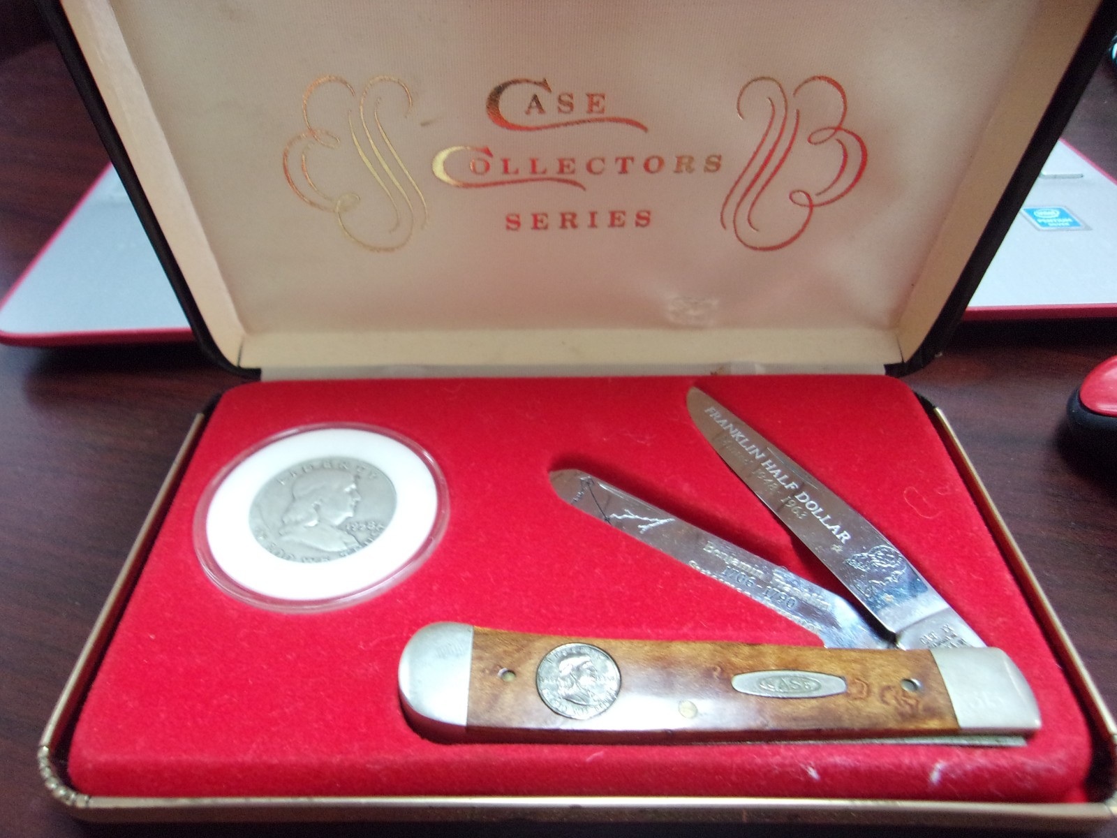 CASE XX KNIFE Benjamin Franklin SILVER HALF DOLLAR Case  #313