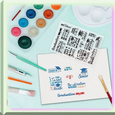 Graduation Clear Stamp Set with Words and Frame